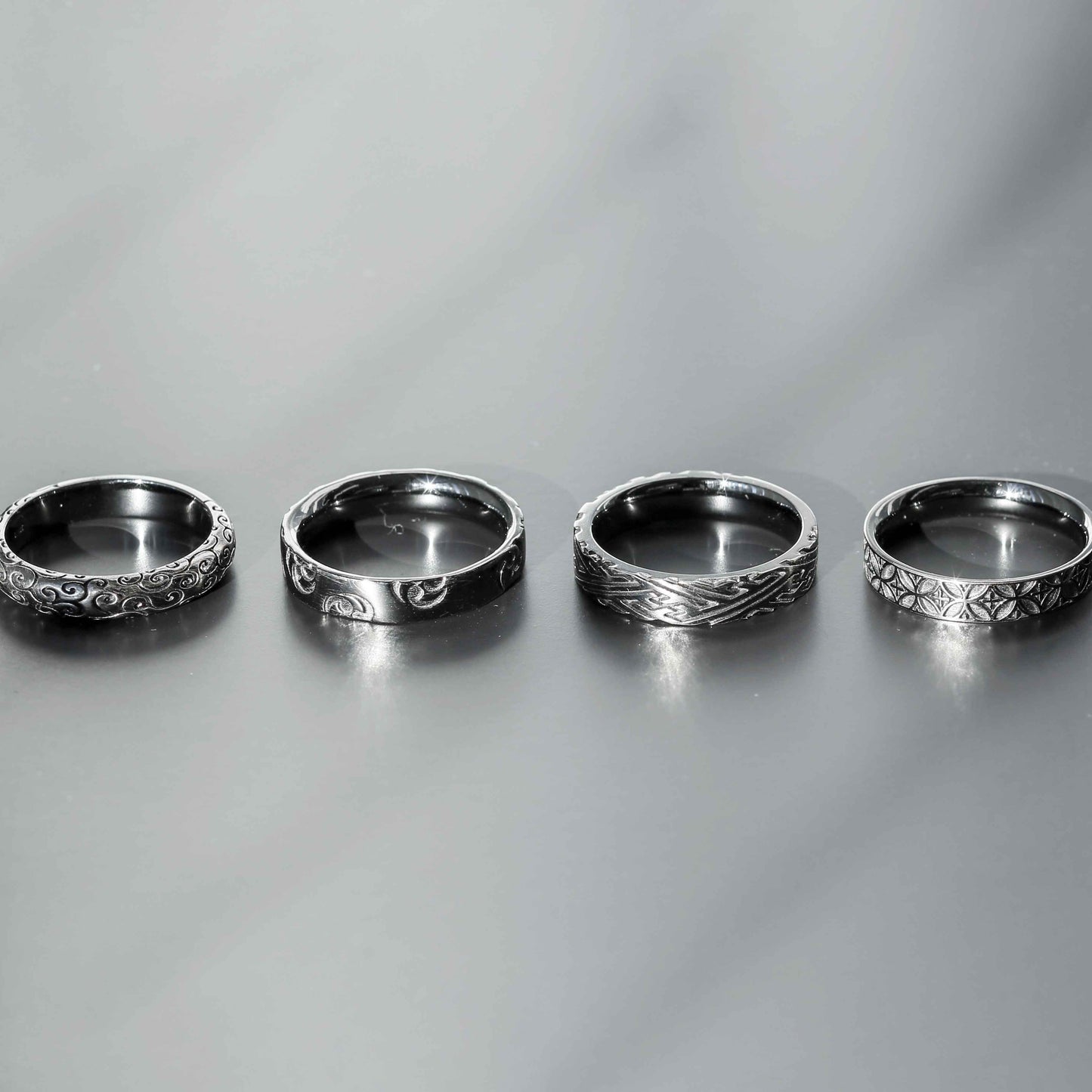 Silver Tomoe Pattern Ring | 14-2476