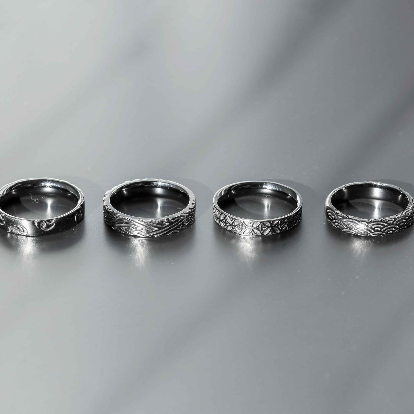 Silver Seigaiha Pattern Ring |14-2473