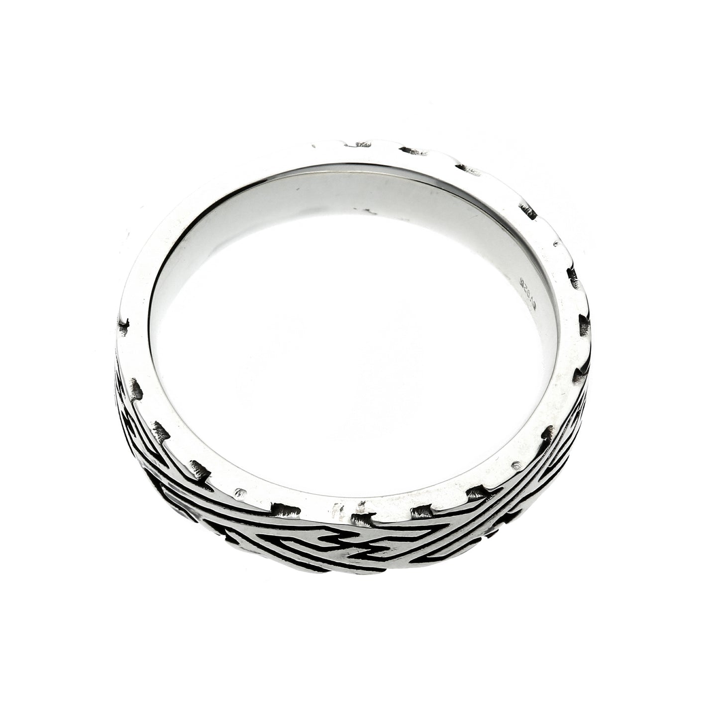 Silver Sayagata pattern Ring | 14-2466