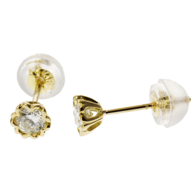 18 Karat Gold Diamond Earrings｜96-3013