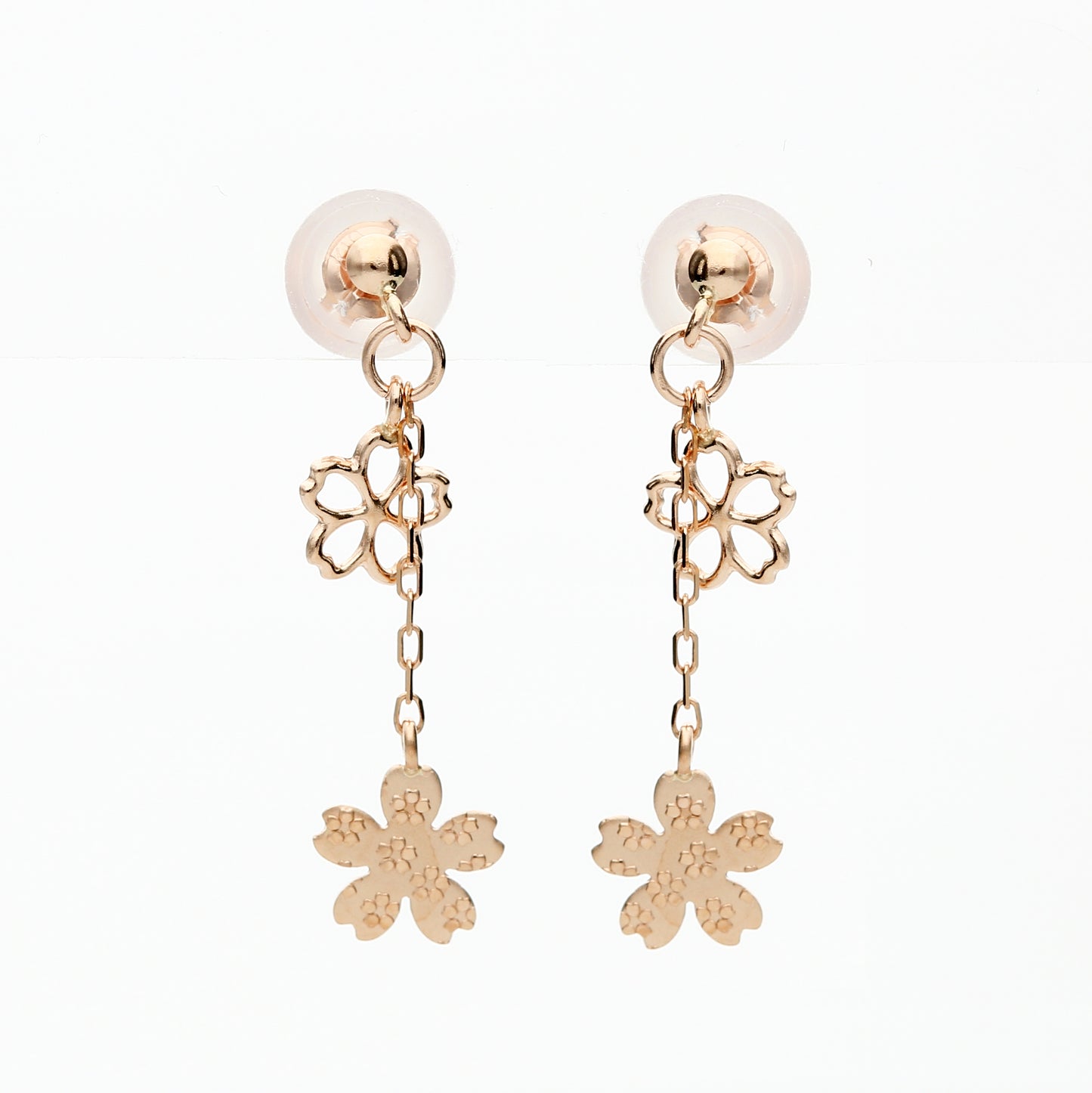 10 Karat Pink Gold Sakura Earrings |43-1020