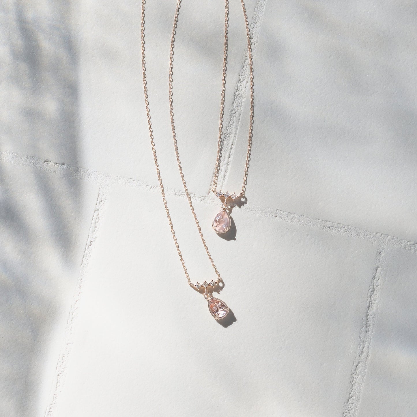 10 Karat Pink Gold Morganite Necklace|60-9408