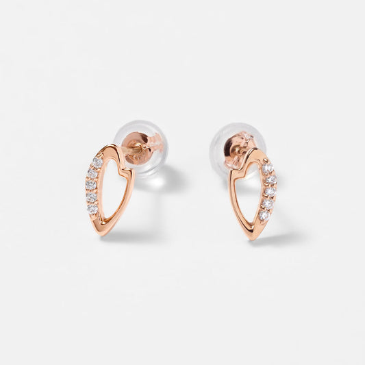 Pre-Order Item K10 Pink Gold Hizakura Earrings | 96-3359
