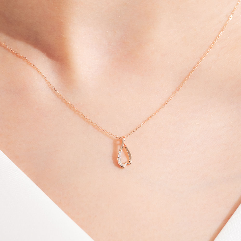 Haruzakura Necklace | K10 Pink Gold – L&Co. JAPAN