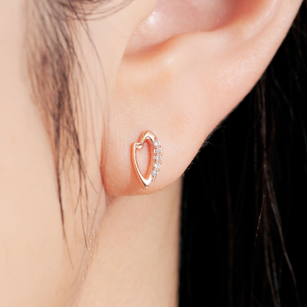 Pre-Order Item K10 Pink Gold Hizakura Earrings | 96-3359