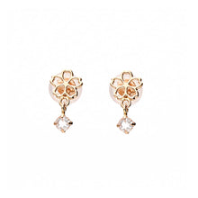 10 Karat Pink Gold Rose Quartz Sakura Earrings | 43-1099