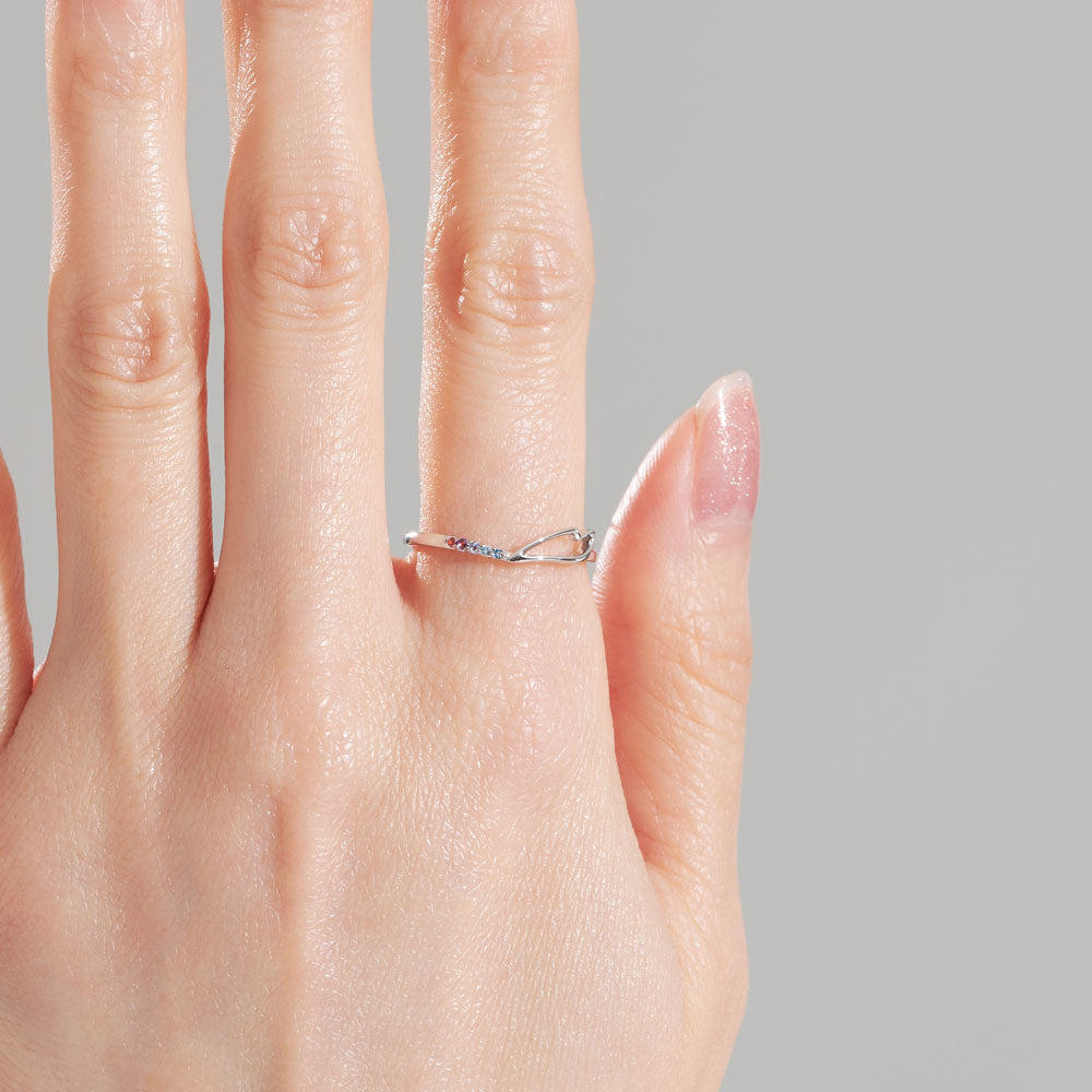 Pre-Order Item K10 White Gold Yozakura Ring | 96-2242