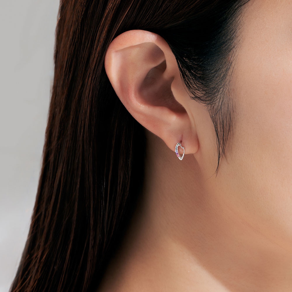 Pre-Order Item K10 White Gold Yozakura Earrings | 96-3360