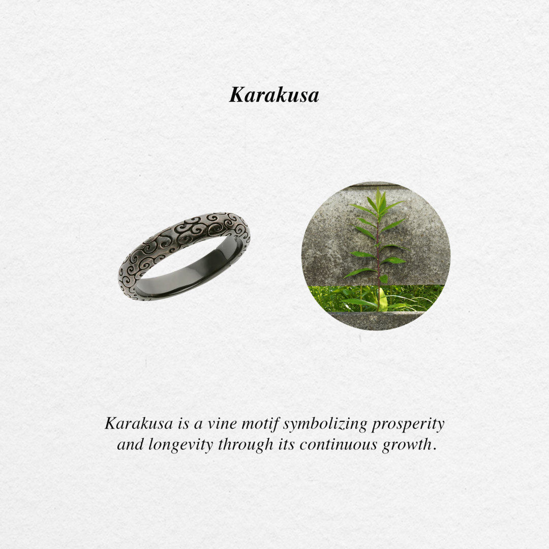 Silver Karakusa pattern Ring  | 14-2463
