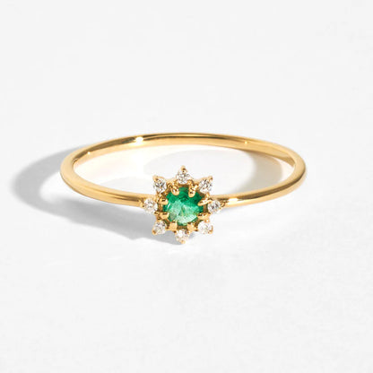 18 Karat Gold Diamond and Birthstone Ring (96-2103-2114)