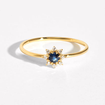 18 Karat Gold Diamond and Birthstone Ring (96-2103-2114)