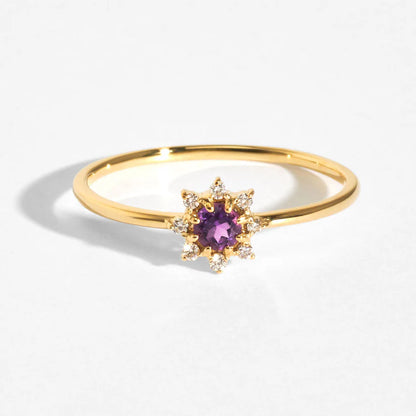 18 Karat Gold Diamond and Birthstone Ring (96-2103-2114)