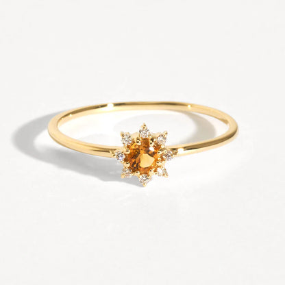 18 Karat Gold Diamond and Birthstone Ring (96-2103-2114)