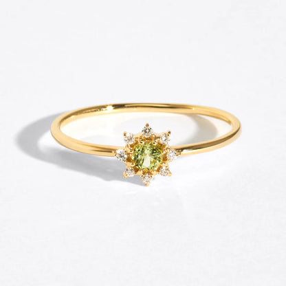 18 Karat Gold Diamond and Birthstone Ring (96-2103-2114)