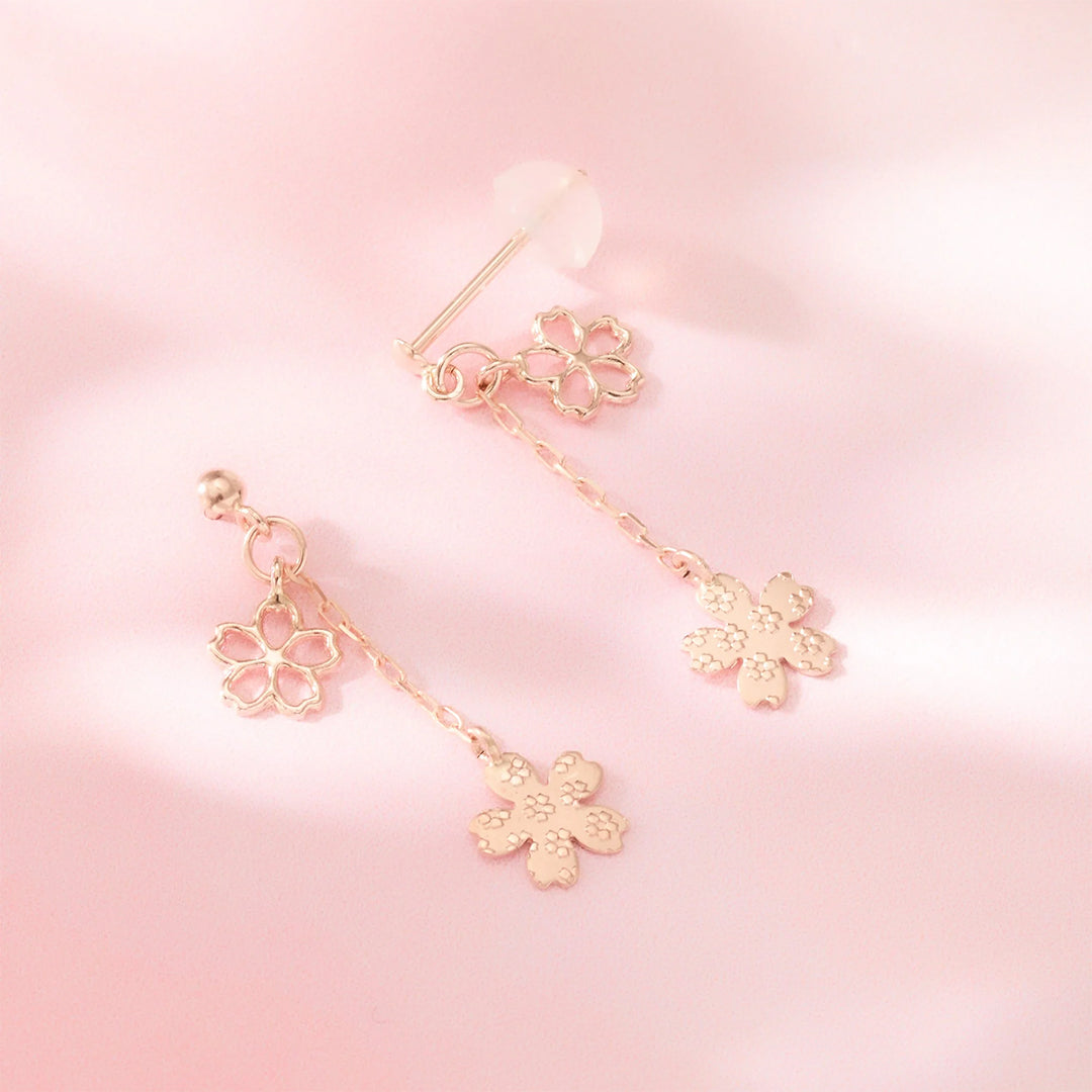 10 Karat Pink Gold Sakura Earrings |43-1020