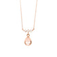 10 Karat Pink Gold Rose Quartz Necklace｜60-9412
