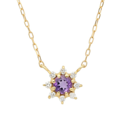 18 Karat Gold Diamond and Birthstone Necklace | 96-1095-1106