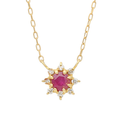18 Karat Gold Diamond and Birthstone Necklace | 96-1095-1106