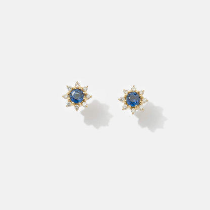 Ohrringe aus 18 Karat Gold mit Diamanten und Geburtstagssteinen (96-3040-3051)