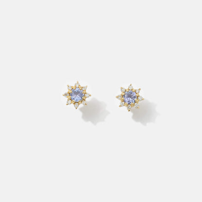 Ohrringe aus 18 Karat Gold mit Diamanten und Geburtstagssteinen (96-3040-3051)