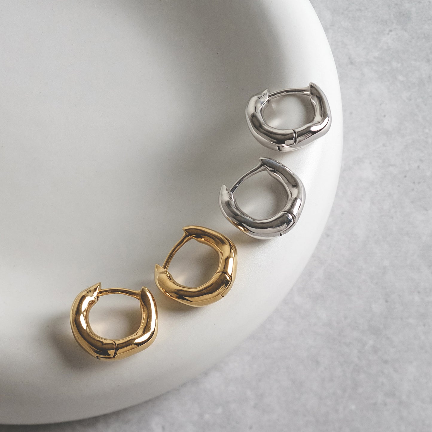 L&Co.TOKYO Silver Hoop Earrings|44-1526-1527 – L&Co. JAPAN