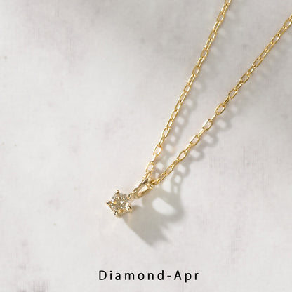 10 Karat Gold birthstone Necklace（60-8041-8052）