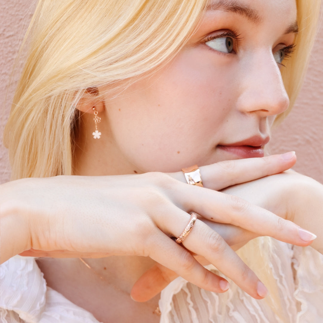 Silver Sakura Pattern Ring ｜14-2477