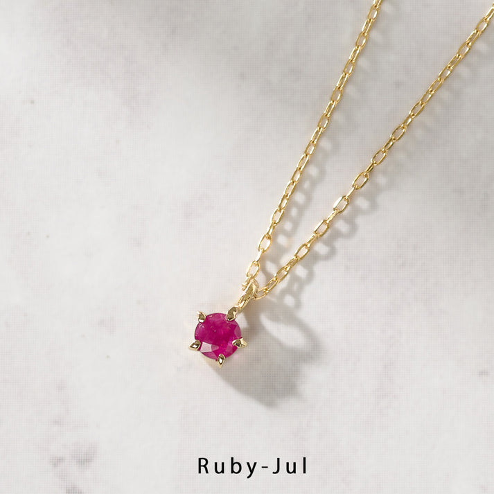 10 Karat Gold birthstone Necklace（60-8041-8052） by L&Co