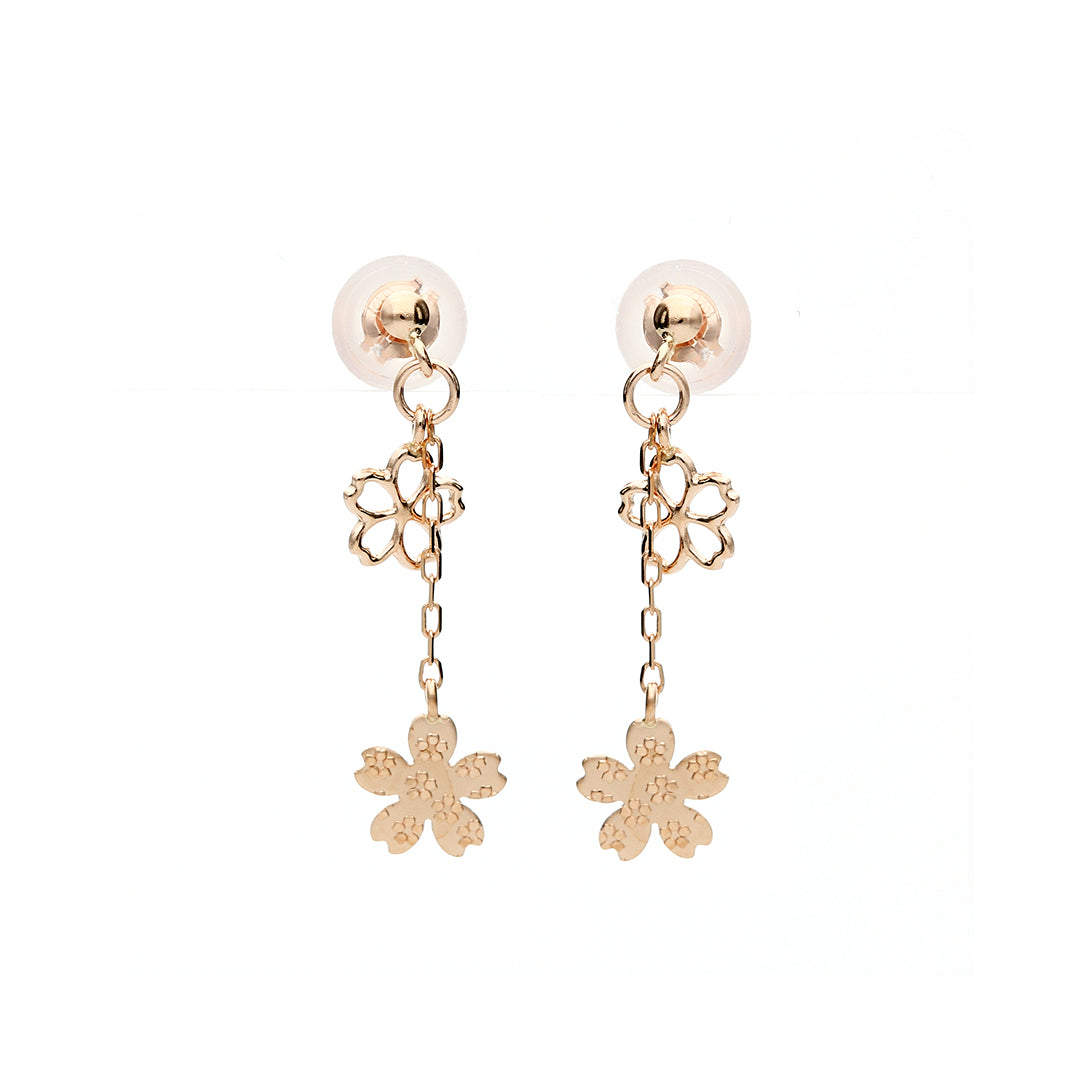 10 Karat Pink Gold Sakura Earrings |43-1020