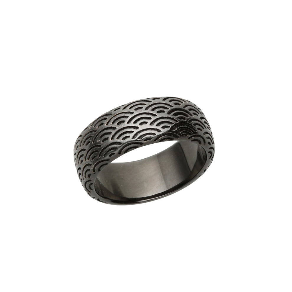 【L＆Co.JAPAN】Wide Silver Seigaiha Pattern Ring ｜14-2479-W – L&Co. JAPAN