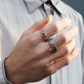 Silver Tomoe Pattern Ring | 14-2467