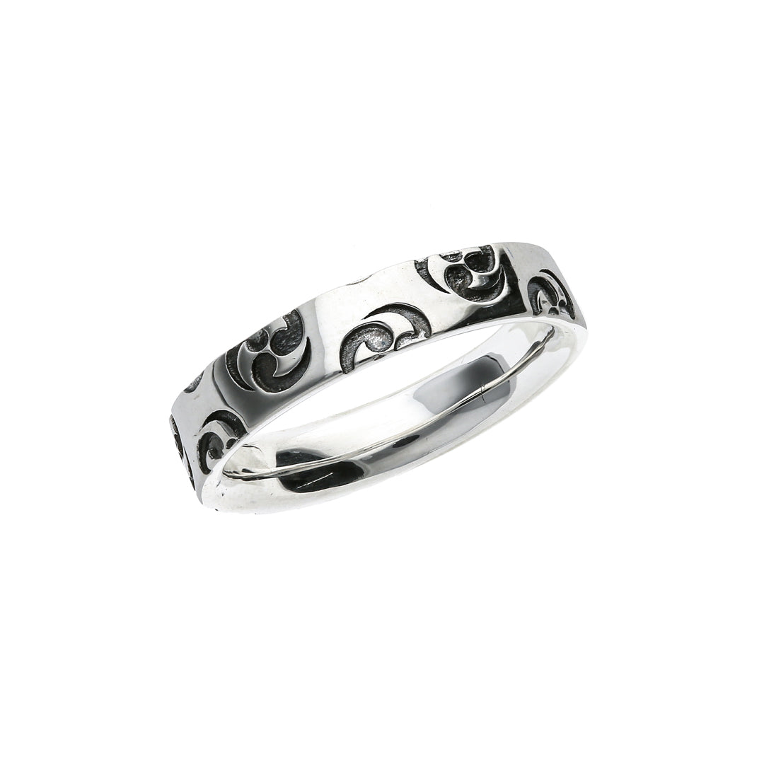 Silver Tomoe Pattern Ring | 14-2467