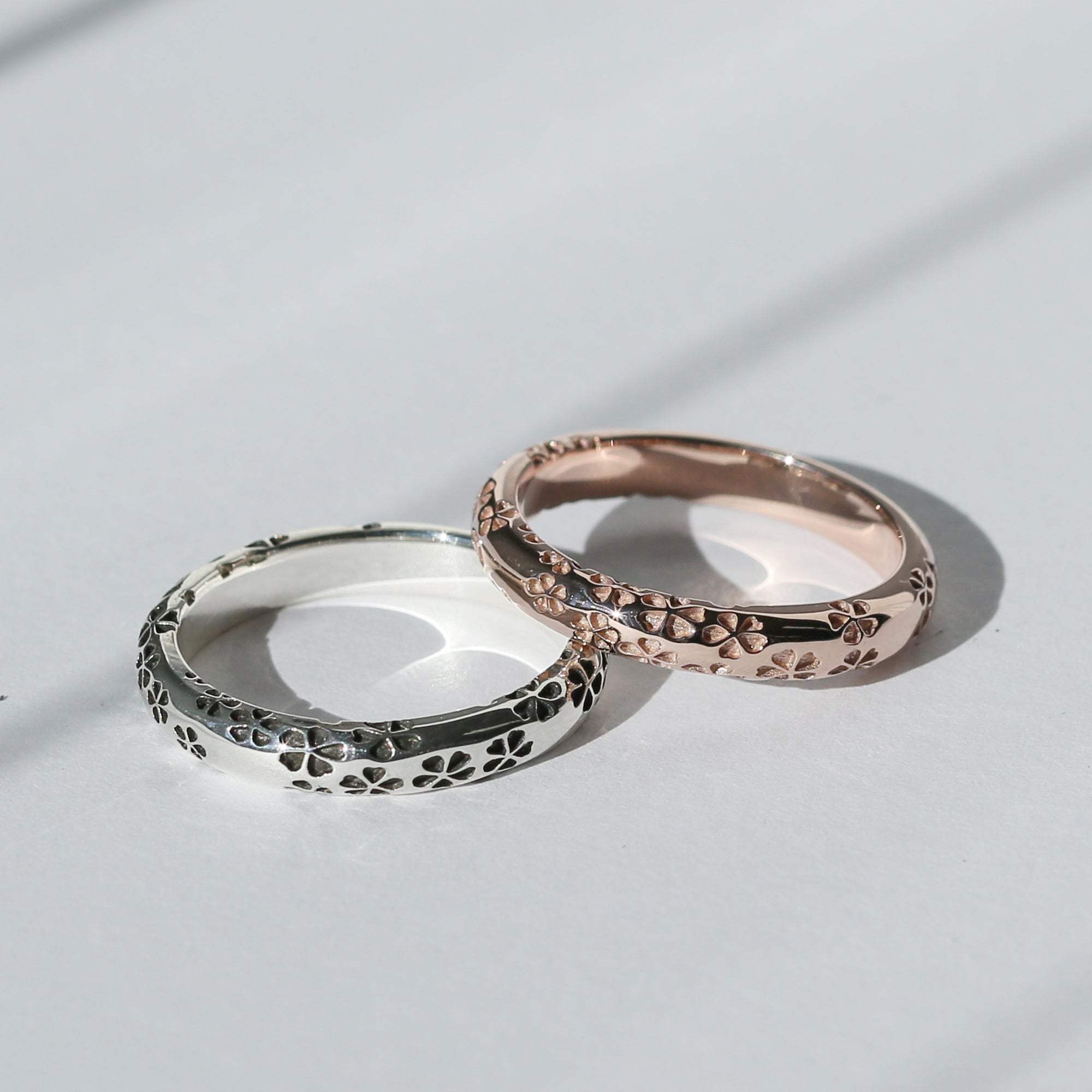 Silver Sakura Pattern Ring ｜14-2477