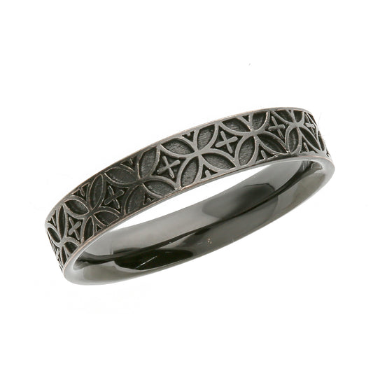 Ring mit Edokiriko-Muster aus Silber (14-2474) 