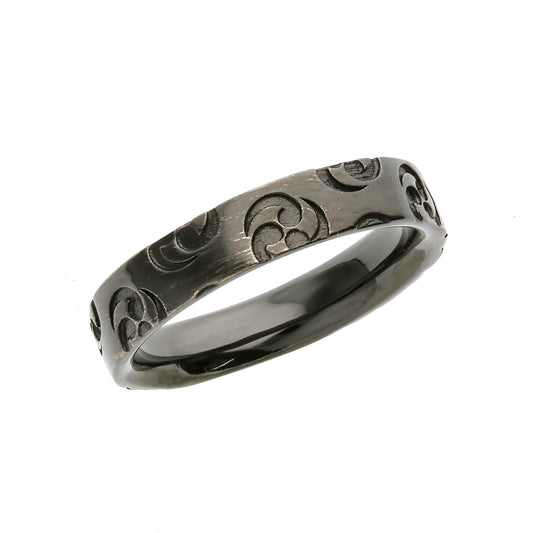 Silver Tomoe Pattern Ring | 14-2476