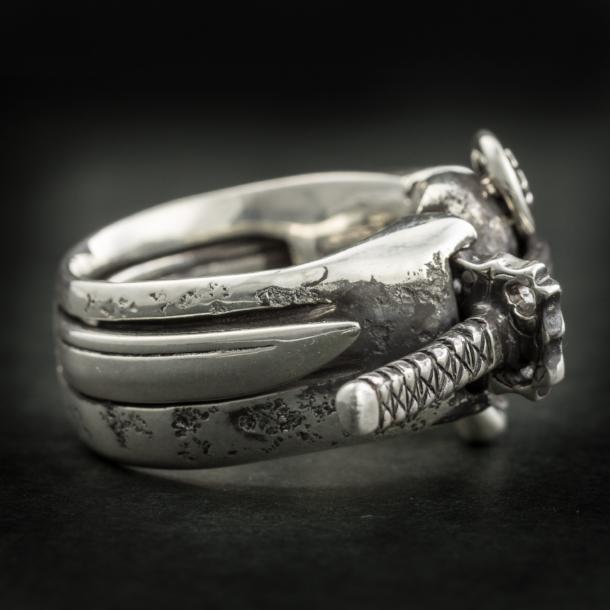 Samurai and the Sword Ring(14-2370)-Ring-Samurai-Jewels Japan