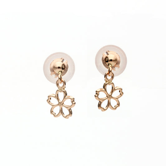 10 Karat Pink Gold Sakura Earrings | 43-1184