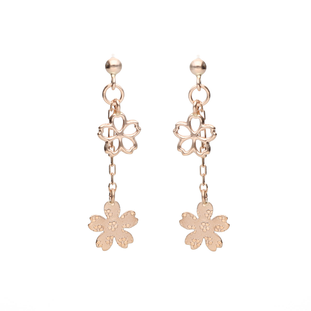 10 Karat Pink Gold Sakura Earrings |43-1020