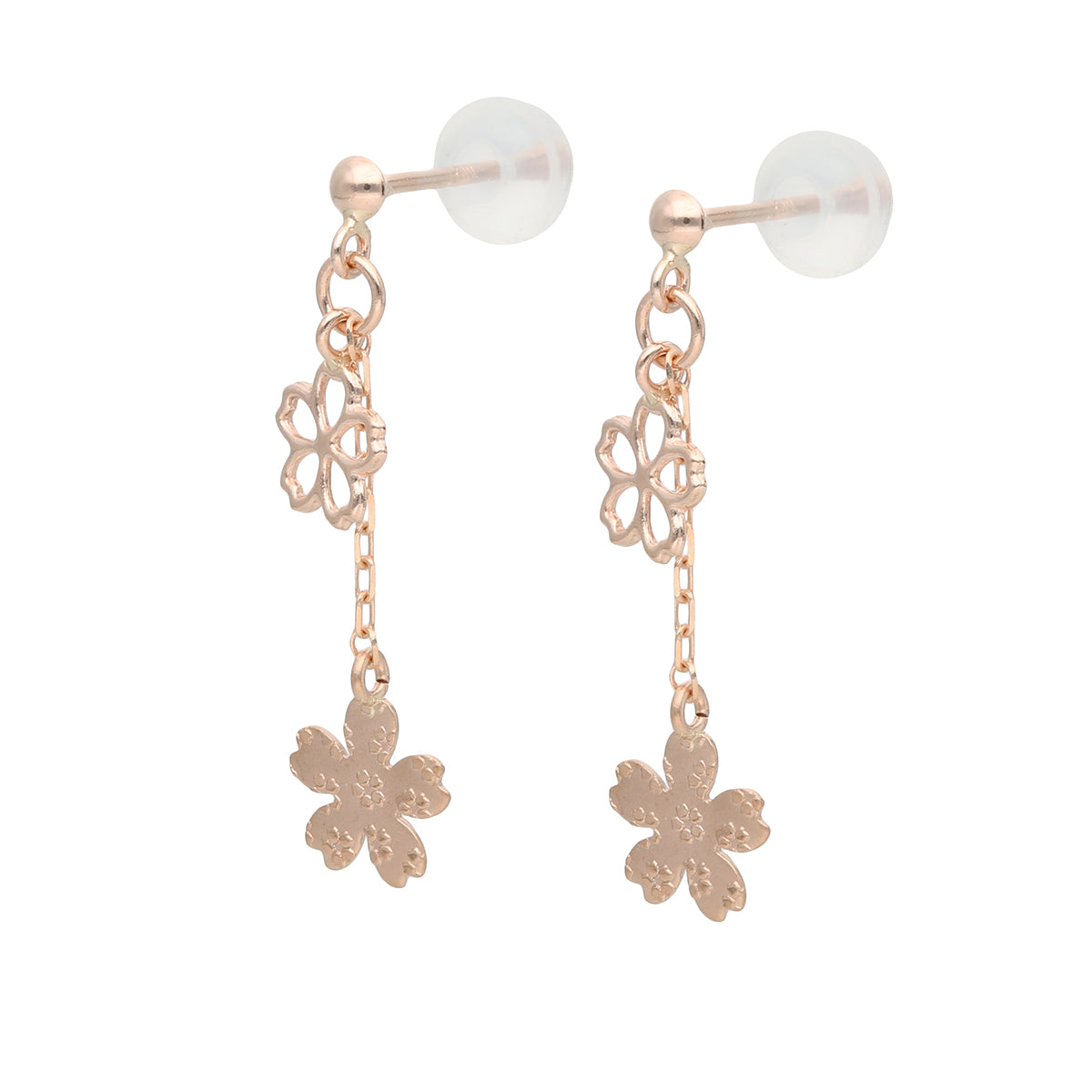 10 Karat Pink Gold Sakura Earrings |43-1020