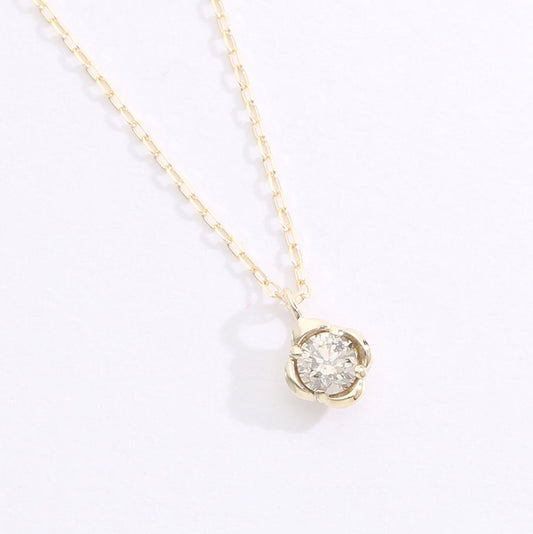 10 Karat Gold Diamond0.10ct  Necklace Seigaiha｜60-8177