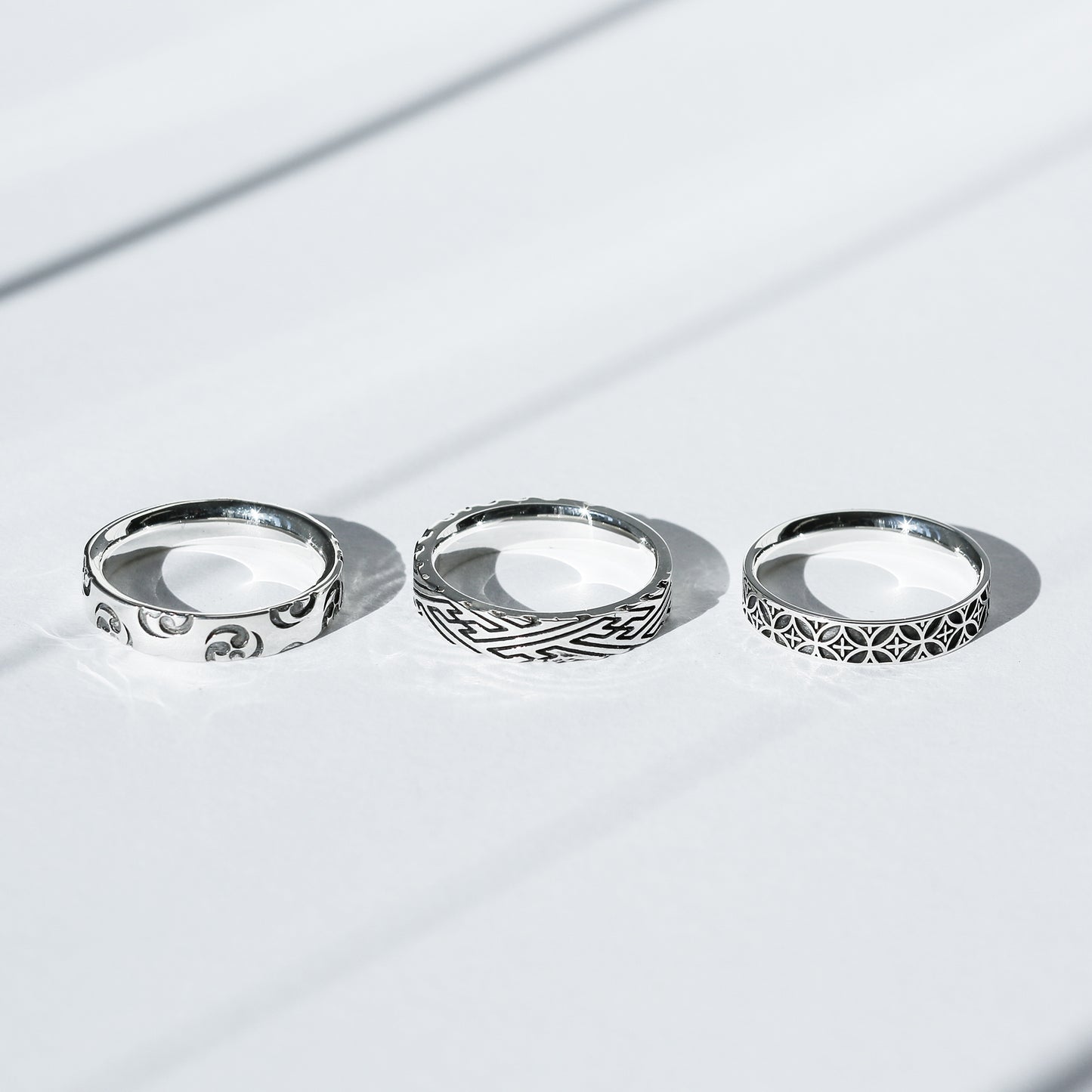 Silver Tomoe Pattern Ring (14-2467)