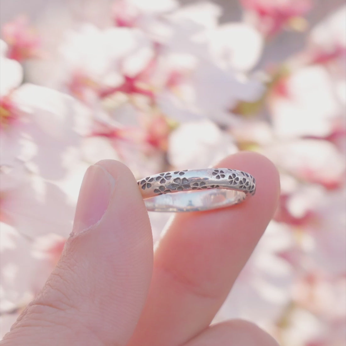 L＆Co.JAPAN】Silver Sakura Pattern Ring | 14-2468 – L&Co. JAPAN