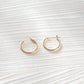 K18 hoop earrings（S・thin type）｜95-8089