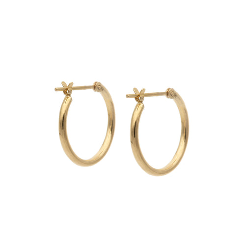 K18 hoop earrings（S・thin type）｜95-8089｜L＆Co.JAPAN