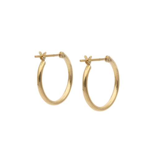 K18 hoop earrings（S・thin type）｜95-8089