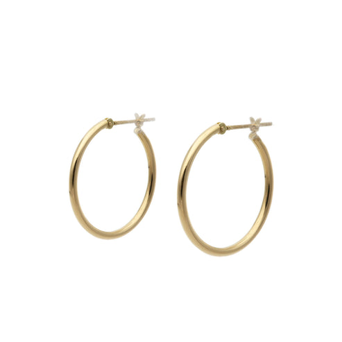 K18 hoop earrings（M・thin type）｜ 95-8092