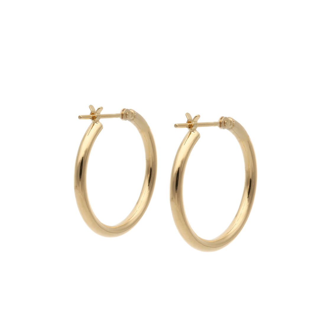K18 hoop earrings（M・thick type）｜95-8098｜L＆Co.JAPAN（エル