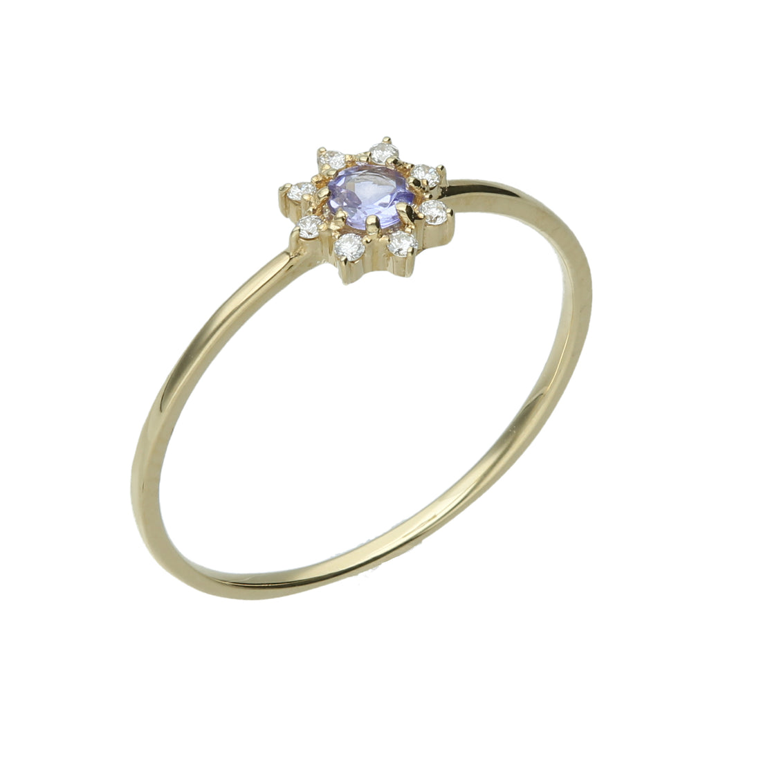 18 Karat Gold Diamond and Birthstone Ring (96-2103-2114)