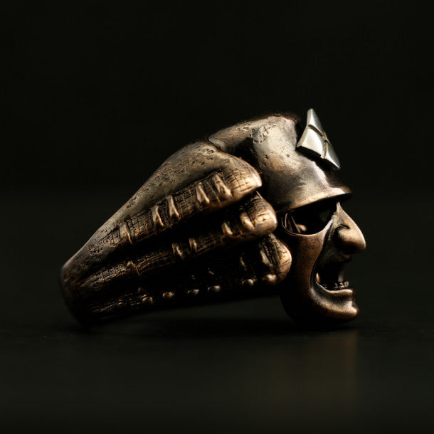 SAMURAI RING With HIDDEN SKULL (14-2359)-Ring-Samurai-Jewels Japan