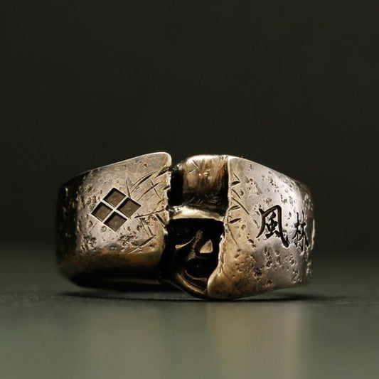 Versteckter Samurai-Ring aus Silber (14-2358)
